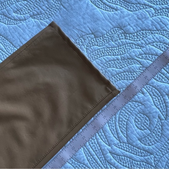 Veronica Beard - Joey Vegan Leather Straight-Leg Pant - Cognac - Picture 15 of 15